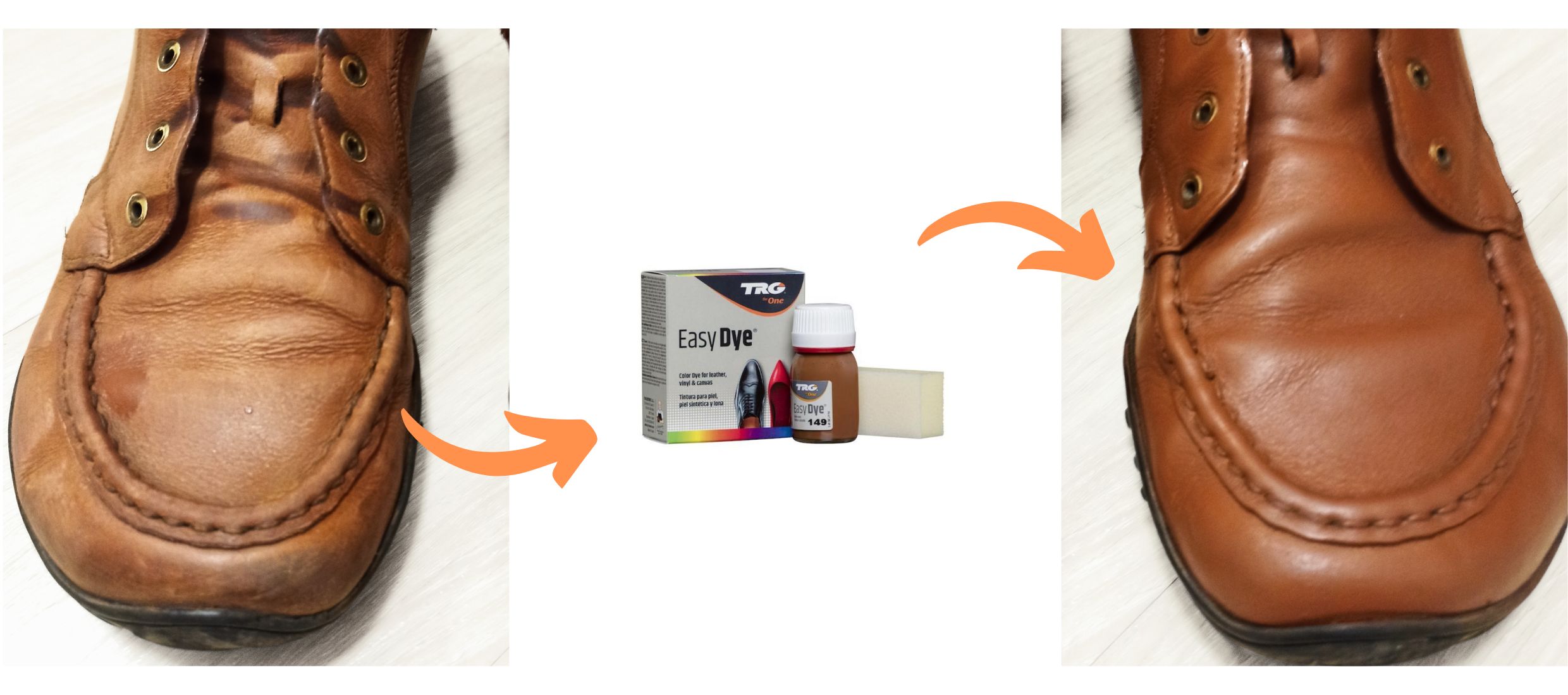 Hnědá Barva na boty 149 Cognac Easy Dye TRG
